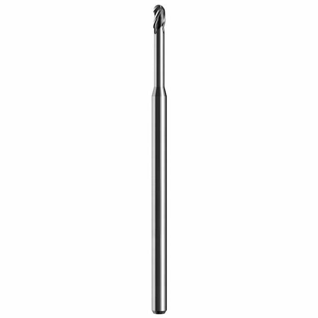 0.0750" Dia, 3 Flute, Ball Nose End Mill - 01599