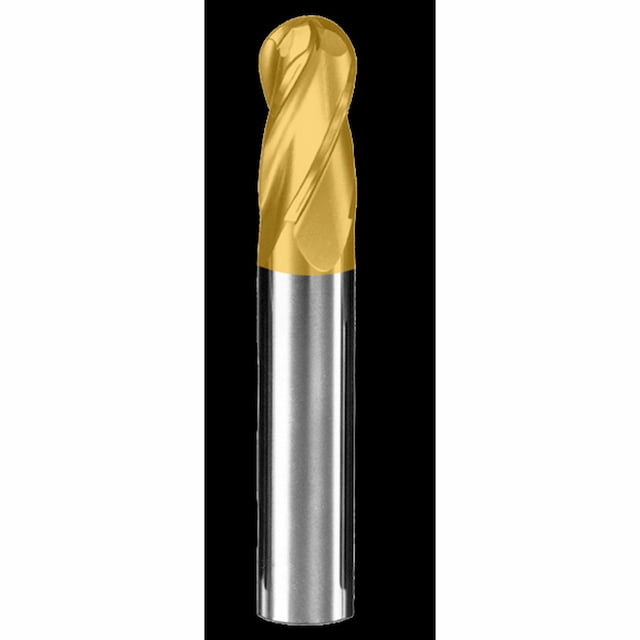 11/16" Dia, 4 Flute, Ball Nose End Mill - 39170